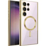 OtoTech Mey Ithalat® Samsung Galaxy S22 Ultra Kılıf Kross Magneticsafe Kapak - Gold - Çok Renkli