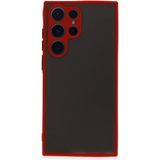 OtoTech Mey Ithalat® Samsung Galaxy S23 Ultra Kılıf Montreal Silikon Kapak - Kırmızı - Çok Renkli