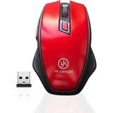 OtoTech Otetechparca® Kırmızı Renkli Baş Parmak Destekli Ergonomik Sessiz Kablosuz Mouse – USB Alıc�