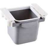OtoTech Otetechparca® Mini Masa Çöp Kovası Plastik Tezgah Altı Geri Çekilebilir Yapışkanlı Görünm