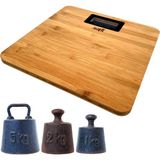 OtoTech Otetechparca® Techfit Bambu Banyo Baskülü Yüksek Hassasiyetli Darbelere Dijital Dayanıklı Tera
