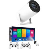 OtoTech Projeksiyon Cihazı Video Oyun Konsolu Projektör Taşınabilir Ayaklı Çift Kollu 4K Çözünürl�