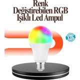 OtoTech Renk Değiştiren Rgb LED Ampul 16 Renk Uzaktan Kumandalı 2025 Model - Çok Renkli