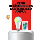 OtoTech Rgb Uzaktan Kumandalı LED Ampul 16 Renkli A Kalite Orijinal - Çok Renkli