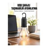 Ototech Şarjlı Dekoratif Kamp Lambası Askılı Ampul Led Işık Type-C Girişli