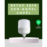 OtoTech Şarjlı LED Torch Ampul 30 Watt Beyaz Işık Enerji Tasarruflu - Çok Renkli