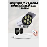 OtoTech Solar Lamba Kamera Görünümlü Duvar Lambası Dönebilen Bahçe Aydınlatması - Çok Renkli
