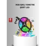 OtoTech Uzaktan Kumandalı Rgb Smart Şerit LED Işık Esnek ve Taşınabilir Dekorasyon - Çok Renkli