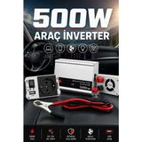 Ototechparca 500W 12V Dc 220V Ac Inverter USB Çıkışlı Fanlı Akü Güç Dönüştürücü Araç Kullanımı
