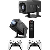Ototechparca Çift Kollu Game Box Projeksiyon Cihazı Kumandalı Android Tv Dahili Hoparlör - Renkli