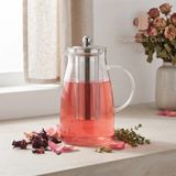 Ototechparca Detoks Sürahisi - 1500 ml - Paslanmaz Çelik Filtre - Cam - Renkli
