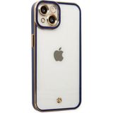 Ototechparca iPhone 14 Plus Kılıf Liva Lens Silikon - Mavi - Çok Renkli