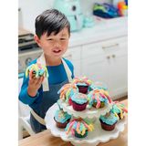 Ototechparca Mini Çocuklar Için Cupcake Fırın Kalıbı 6 Büyük Bölmeli Muffin Kek Kalıbı - Renkli
