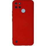 Ototechparca Realme C25Y Kılıf Nano Içi Kadife Silikon - Kırmızı - Çok Renkli