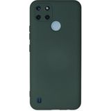 Ototechparca Realme C25Y Kılıf Nano Içi Kadife Silikon - Koyu Yeşil - Çok Renkli