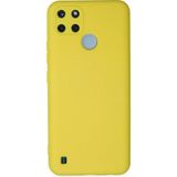 Ototechparca Realme C25Y Kılıf Nano Içi Kadife Silikon - Sarı - Çok Renkli
