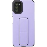 Ototechparca Samsung Galaxy A03S Kılıf Mega Standlı Silikon - Lila - Çok Renkli