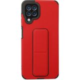 Ototechparca Samsung Galaxy A22 Kılıf Mega Standlı Silikon - Kırmızı - Çok Renkli