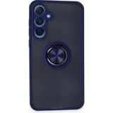 Ototechparca Samsung Galaxy A35 5g Kılıf Montreal Yüzüklü Silikon Kapak - Lacivert - Çok Renkli