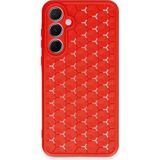 Ototechparca Samsung Galaxy A35 5g Kılıf Petek Silikon Kapak - Kırmızı - Çok Renkli