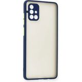 Ototechparca Samsung Galaxy A71 Kılıf Montreal Silikon Kapak - Lacivert - Çok Renkli