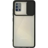 Ototechparca Samsung Galaxy A71 Kılıf Palm Buzlu Kamera Sürgülü Silikon - Siyah - Çok Renkli