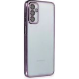 Ototechparca Samsung Galaxy M23 Kılıf Lensli Silikon - Mor - Çok Renkli