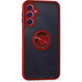 Ototechparca Samsung Galaxy M34 5g Kılıf Montreal Yüzüklü Silikon Kapak - Kırmızı - Çok Renkli