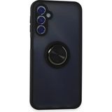 Ototechparca Samsung Galaxy M34 5g Kılıf Montreal Yüzüklü Silikon Kapak - Siyah - Çok Renkli