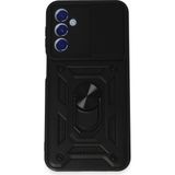 Ototechparca Samsung Galaxy M34 5g Kılıf Pars Lens Yüzüklü Silikon - Siyah - Çok Renkli