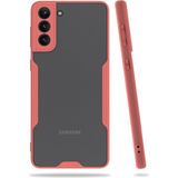 Ototechparca Samsung Galaxy S21 Plus Kılıf Platin Silikon - Pembe - Çok Renkli