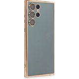 Ototechparca Samsung Galaxy S22 Ultra Kılıf Lensli Silikon - Gold - Çok Renkli