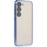 Ototechparca Samsung Galaxy S23 Plus Kılıf Lensli Silikon - Açık Mavi - Çok Renkli