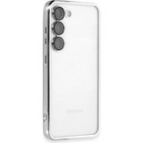 Ototechparca Samsung Galaxy S23 Plus Kılıf Lensli Silikon - Gümüş - Çok Renkli