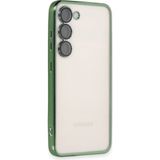 Ototechparca Samsung Galaxy S23 Plus Kılıf Lensli Silikon - Yeşil - Çok Renkli