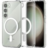 Ototechparca Samsung Galaxy S23 Plus Kılıf Magneticsafe Şeffaf Silikon - Şeffaf - Çok Renkli