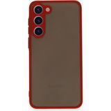 Ototechparca Samsung Galaxy S23 Plus Kılıf Montreal Silikon Kapak - Kırmızı - Çok Renkli