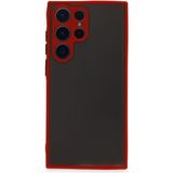Ototechparca Samsung Galaxy S23 Ultra Kılıf Montreal Silikon Kapak - Kırmızı - Çok Renkli
