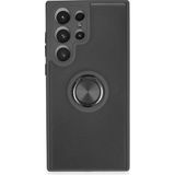 Ototechparca Samsung Galaxy S23 Ultra Kılıf Montreal Yüzüklü Silikon Kapak - Siyah - Çok Renkli