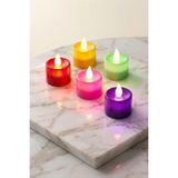 Ototechparca Yuvarlak Şekilli Işıklı Mum 4 cm - Renkli