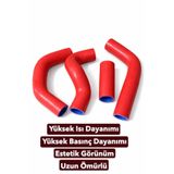 OTOVADİM Tofaş Doğan Kartal Şahin M131 Silikon Radyatör Hortum Seti Kırmızı (Düz Motor Uyumlu)