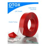 Otox Çift Taraflı Bant | 10 mm x 3.80 Metre | Silikonlu | Yüksek Şeffaflık Güçlü Yapışkanlı Çift Taraflı Nano Montaj Bandı | Çok Amaçlı Şeffaf Sabitleyici Bant