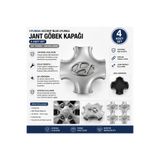 OTOYOL Hyundai Accent Blue Uyumlu Jant Göbek Kapağı Gri ABS Plastik 4 Adet Set