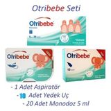 Otribebe Burun Aspiratörü Yedek Uç ve Monodoz ile 1 Adet Aspiratör Seti