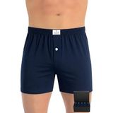 ÖTS 5’li Erkek Boxer - %100 Pamuk, Ultra Yumuşak Kumaş, Rahat Kalıp, Etiketsiz ve Kaliteli Boxer, Hediye Kutulu Günlük Erkek İç Giyim, (İndigo - XXL)