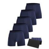 ÖTS 5’li Erkek Boxer - Ultra Yumuşak Modal Boxer, Etiketsiz Tasarım Erkek Boxer, Nefes Alabilir Kalıp, Yukarı Toplanmaz Paça, Hediye Kutulu Günlük Erkek İç Giyim, (İndigo - XXL)
