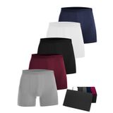 ÖTS 5’li Erkek Boxer - Ultra Yumuşak Modal Boxer, Etiketsiz Tasarım Erkek Boxer, Nefes Alabilir Kalıp, Yukarı Toplanmaz Paça, Hediye Kutulu Günlük Erkek İç Giyim, (Renkli - M)