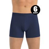 Öts 6'lı Erkek Boxer Modal (%47 Modal -%47 Pamuk -%6 Elastan), Lacivert, XL