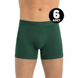 Öts 6'lı Erkek Boxer Modal (%47 Modal -%47 Pamuk -%6 Elastan), Yeşil, L