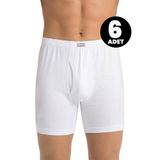 Öts 6'lı Erkek Boxer Süprem (%100 Pamuk), Beyaz, M
